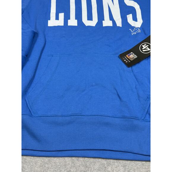 47 Brand Adult Size L NFL Detroit Lions Blue Pullover Hoodie NWT - Picture 11 of 13